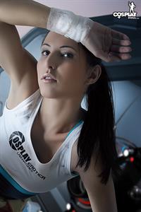 CosplayErotica - Chell (Portal) nude cosplay