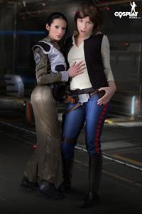 CosplayErotica - Han Solo (StarWars) vs Boomer (Battlestar Galactica) nude cosplay