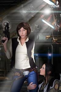 CosplayErotica - Han Solo (StarWars) vs Boomer (Battlestar Galactica) nude cosplay