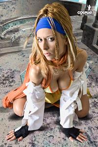 CosplayErotica - Rikku (Final Fantasy) nude cosplay