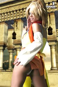 CosplayErotica - Rikku (Final Fantasy) nude cosplay