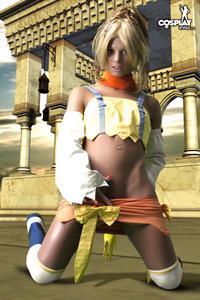CosplayErotica - Rikku (Final Fantasy) nude cosplay