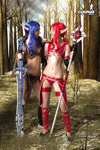 CosplayErotica - Night elf vs Blood elf (World of Warcraft) nude cosplay