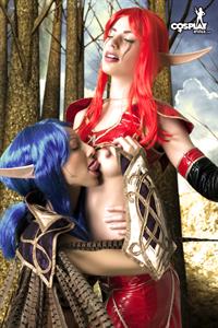 CosplayErotica - Night elf vs Blood elf (World of Warcraft) nude cosplay