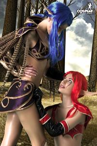 CosplayErotica - Night elf vs Blood elf (World of Warcraft) nude cosplay