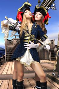 CosplayErotica - Pirates of lesbos nude cosplay