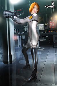 CosplayErotica - Female Sephard (Mass Effect) nude cosplay