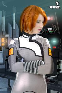 CosplayErotica - Female Sephard (Mass Effect) nude cosplay