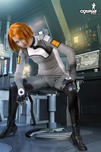 CosplayErotica - Female Sephard (Mass Effect) nude cosplay