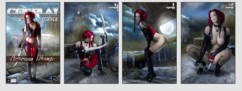 bloodrayne erotic cosplay, lana, vampire, latex, skintight
